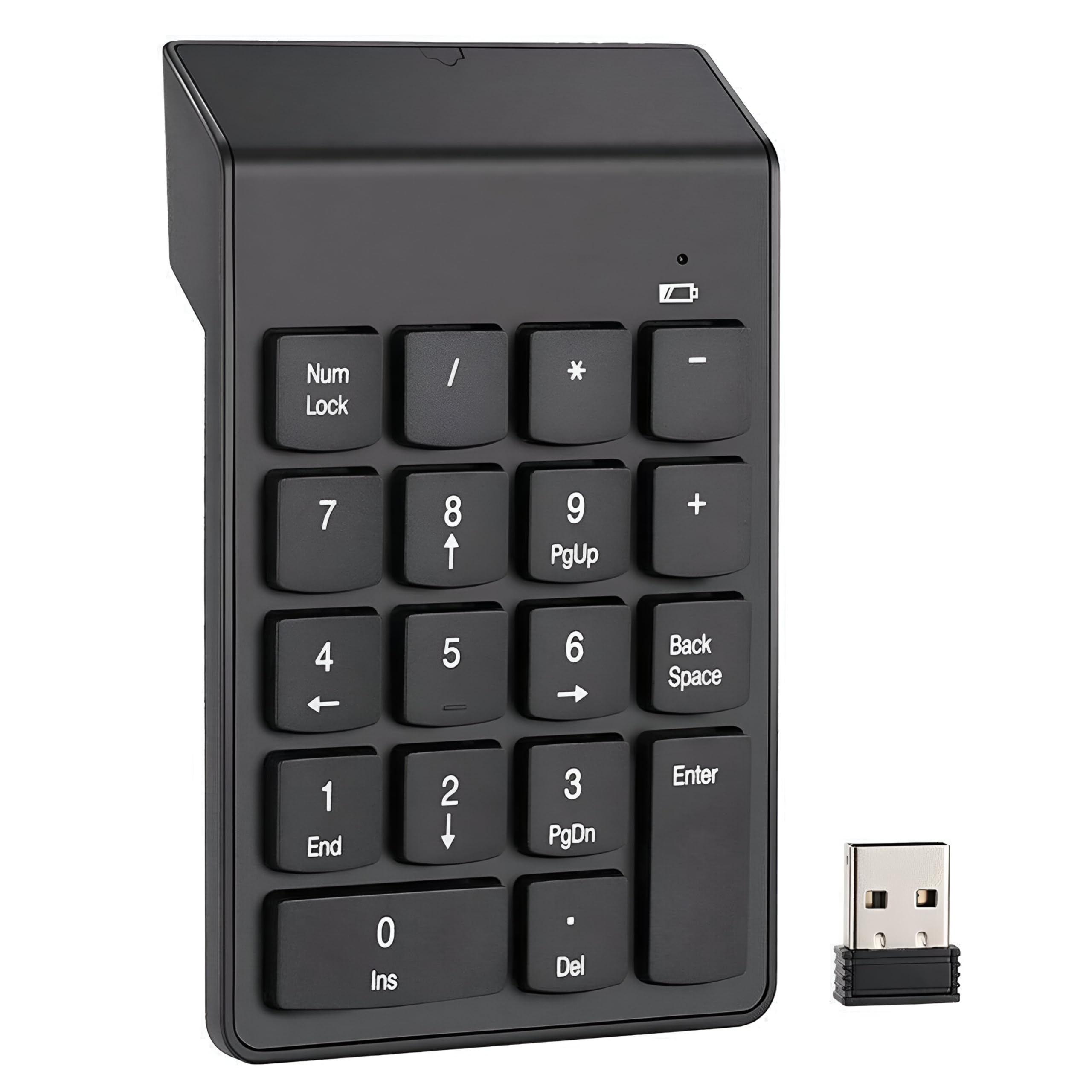 Wireless Numeric Keypad 2.4G USB Number Pad | Plug & Play Numpad for Laptop & PC | External Numeric Keypad for Windows, Excel, Data Entry, Accounting | Portable 18-Key USB Number Pad- 1 Year Warranty